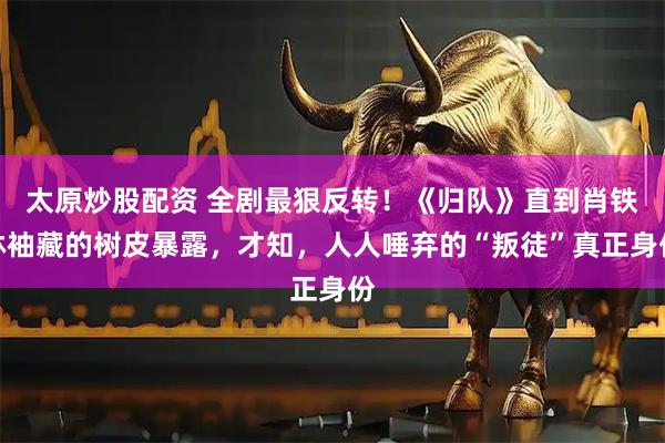 太原炒股配资 全剧最狠反转！《归队》直到肖铁林袖藏的树皮暴露，才知，人人唾弃的“叛徒”真正身份