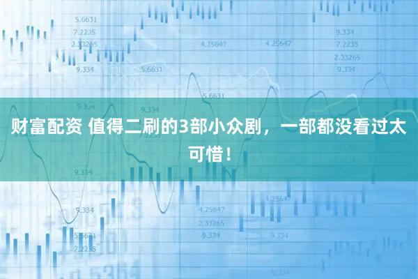 财富配资 值得二刷的3部小众剧，一部都没看过太可惜！